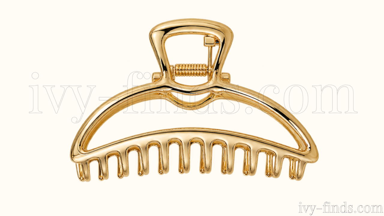 Kitsch Open-Shape Gold Metal Hair Clip