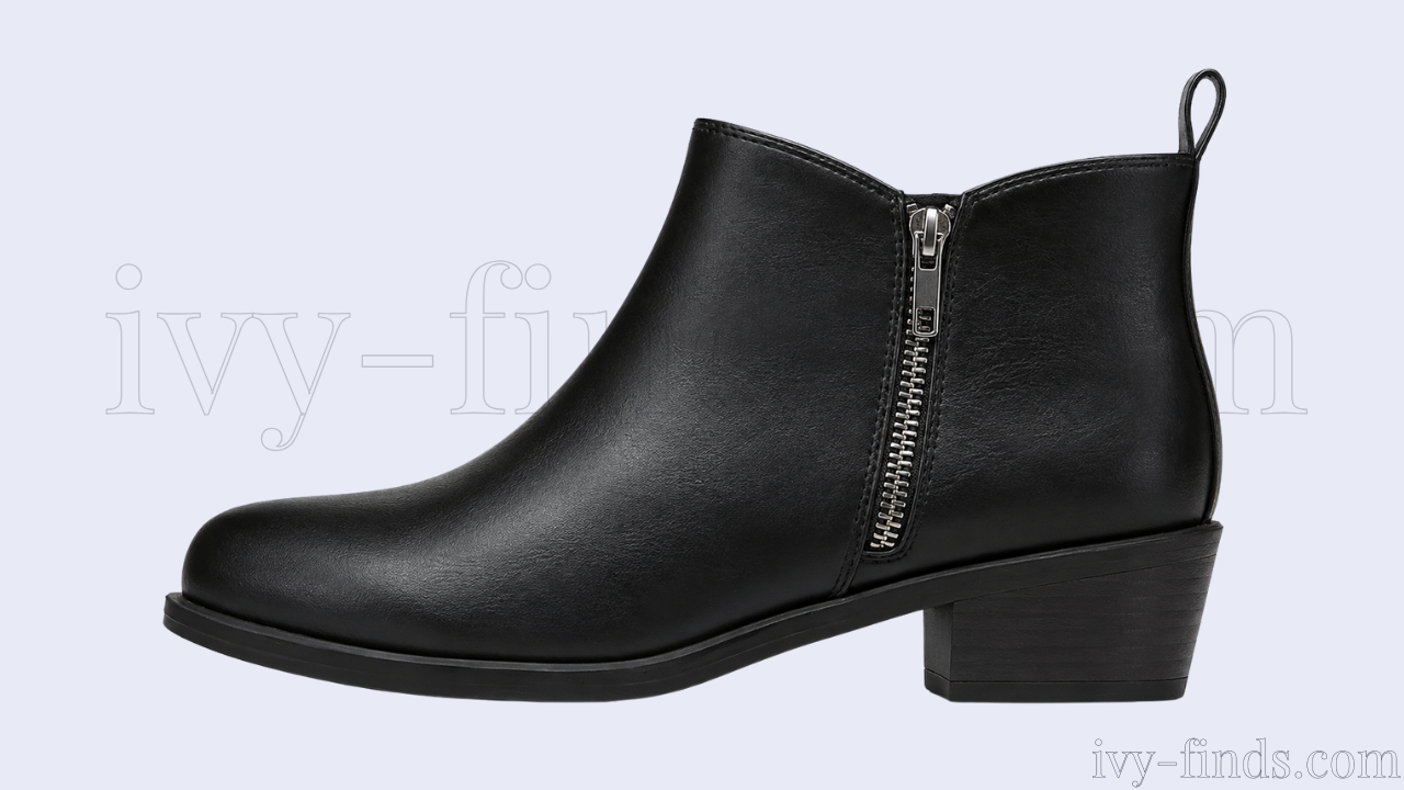 Chunky Low-Heel Ankle Boots