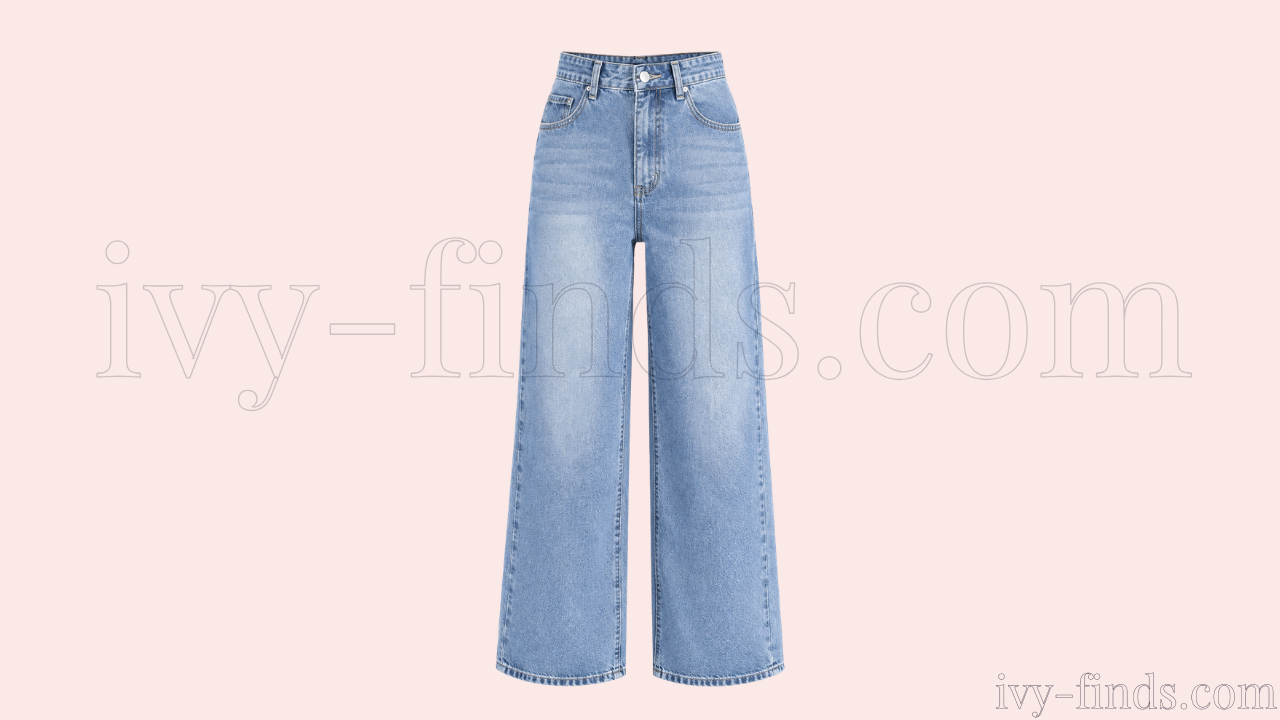 High-Waisted Straight-Leg Baggy Jeans