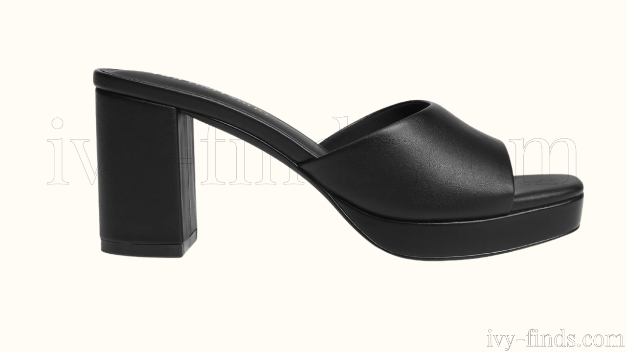 DREAM PAIRS Platform Block Heel Mule Sandals