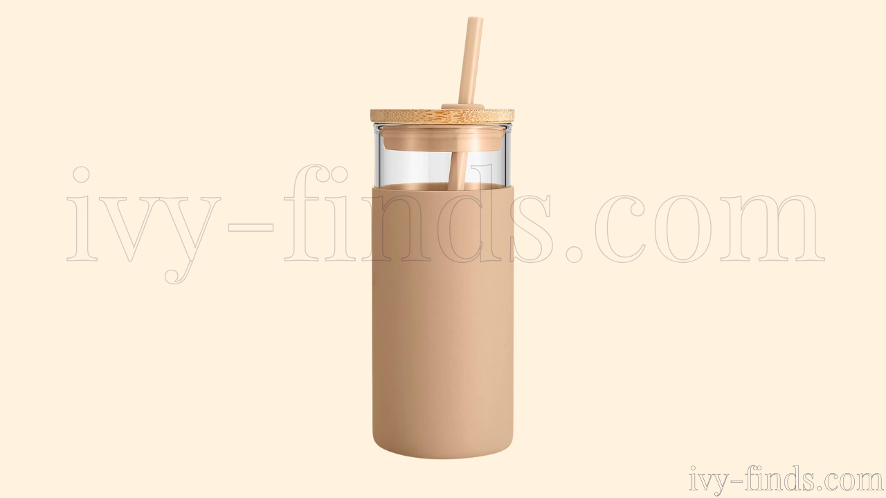 Tronco 20oz Glass Tumbler with Bamboo Lid & Straw
