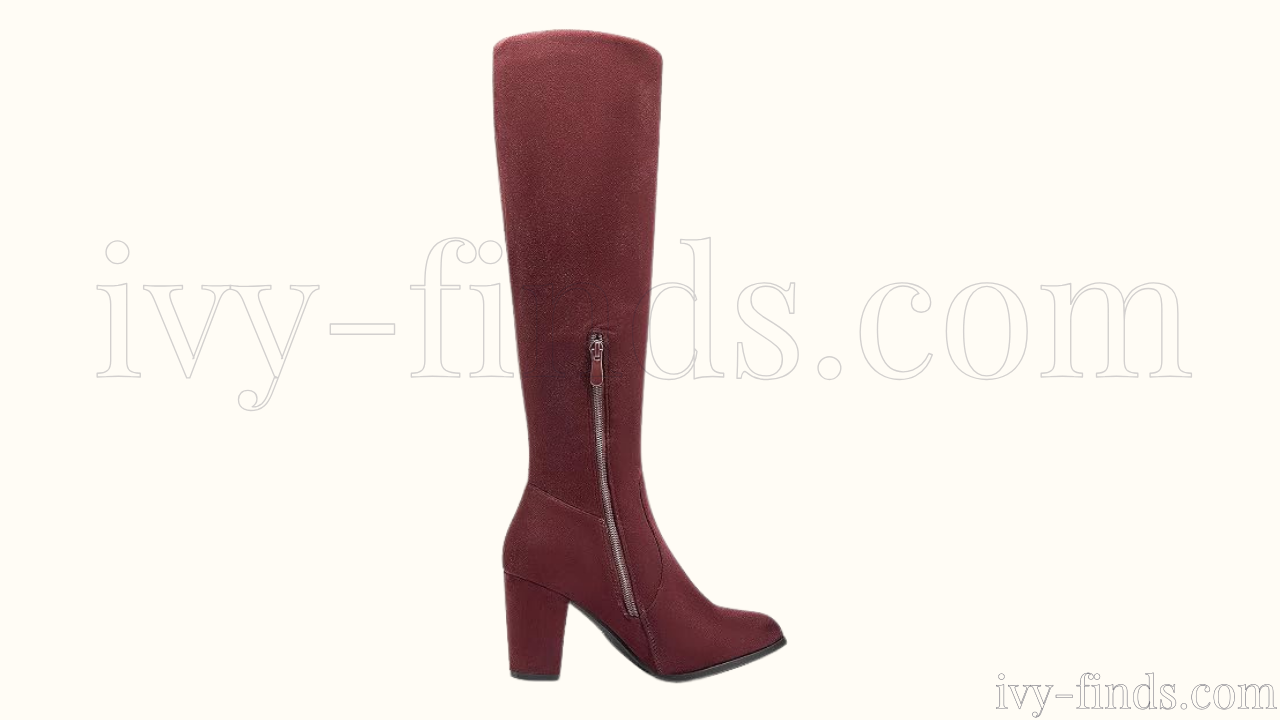 DREAM PAIRS Faux Fur-Lined Knee-High Riding Boots