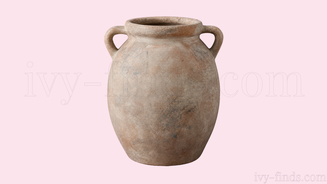 Dobbyby Whitewashed Ceramic Vase — 7.6 Inch