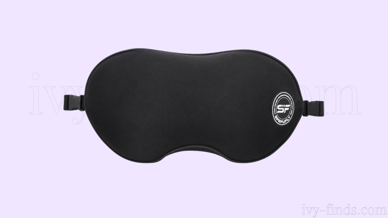2-Pack Memory Foam Car Headrest Pillows with Eye Masks